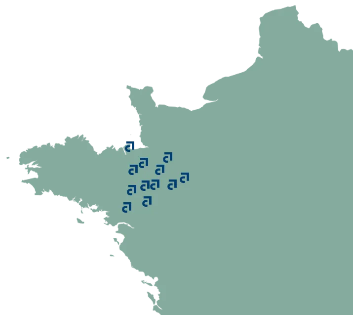 Carte des agences d'expertise-comptable Capeos en Ille-et-Vilaine