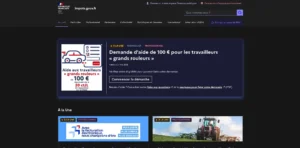 Page d'accueil du site impots.gouv.fr, où ajouter une adresse e-mail de secours pour son comptable