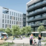 açade de la nouvelle agence Capeos, expert-comptable à Cesson-Sévigné, immeuble Millennial Park